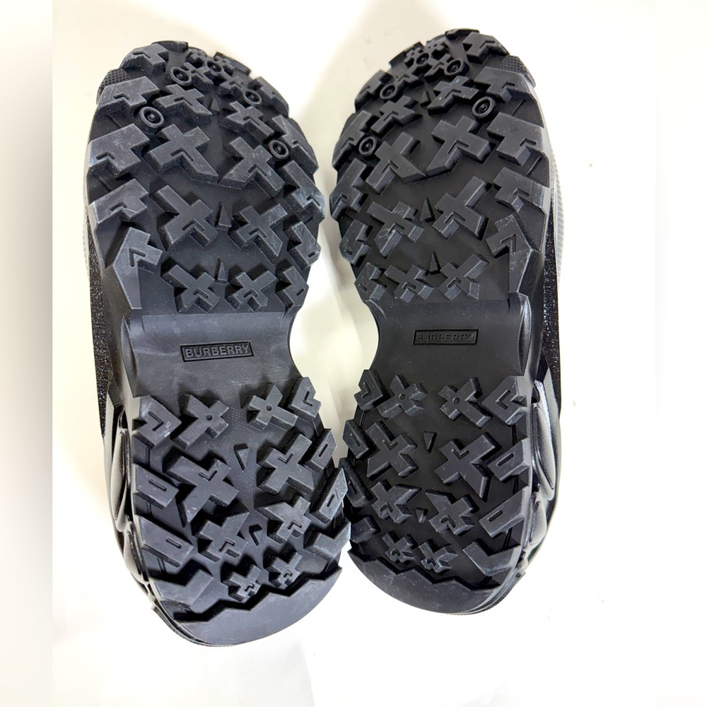 Burberry Black/Beige House Check Canvas And Rubber Linford Ballet Flats Size 38 - Picture 6 of 7